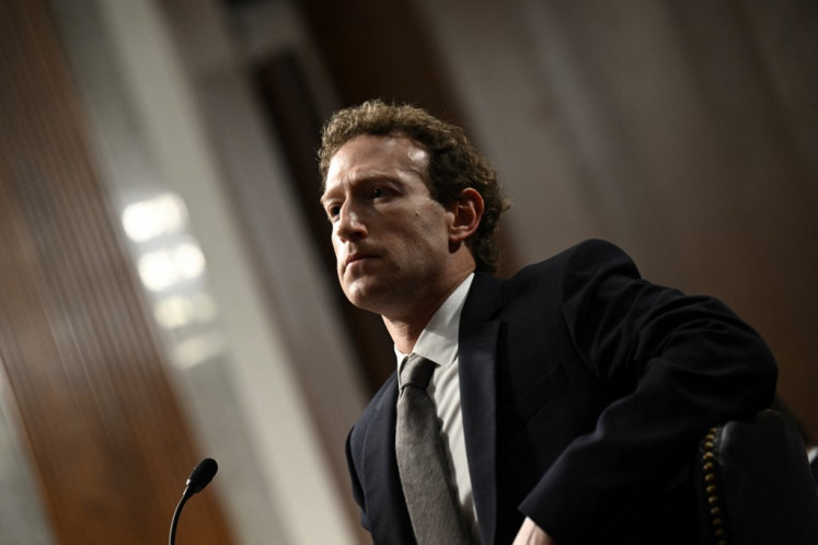 Mark Zuckerberg, CEO of Meta, testifies during the US Senate Judiciary Committee hearing “Big Tech and the Online Child Sexual Exploitation Crisis“ in Washington, DC, on Jan. 31, 2024.