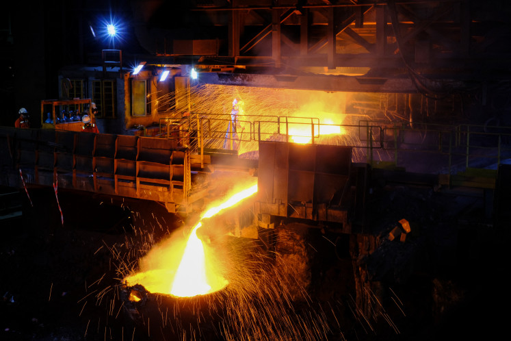 A general view at the nickel smelter of PT Vale Indonesia in Sorowako, South Sulawesi, on August 2, 2024.